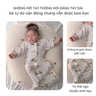 Túi Ngủ Mùa Đông YeeHoo Vải Modal Mở Tay Mở Chân Cho Sơ Sinh Từ 3-15 kg