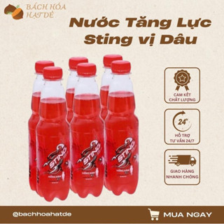   Lốc 6 Chai  Nước Tăng Lực Sting Vị Dâu Chai 330ml 