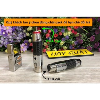(Cặp 2 cái) Jack cắm chuyển đổi tín hiệu XLR & RCA, adaptor chuyển đổi XLR & RCA