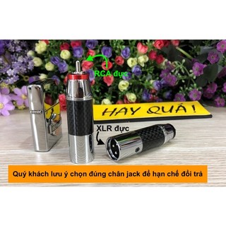 (Cặp 2 cái) Jack cắm chuyển đổi tín hiệu XLR & RCA, adaptor chuyển đổi XLR & RCA