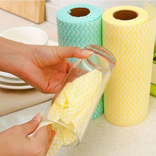 Cuộn 50 Khăn Lau Bếp, Bát Đĩa, Cốc Chén Thấm Nước Khả Năng Thấm Hút Dầu Mỡ Tốt, Tái Sử Dụng 1434 HOÀNGXUÂNVP88