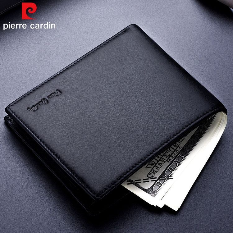 Ví Pierre Cardin chính hãng da bò thật ví ngang 2043