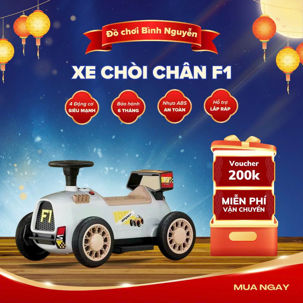 XE CHÒI CHÂN f1 cho bé trai bé gái có nhạc