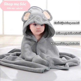  Áo choàng tắm cho bé có mũ vải bông san hôKhăn tắm khăn choàng nhiều mẫu 