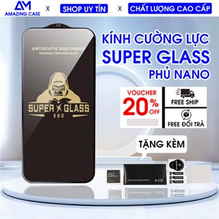  Kính cường lực iphone 17 17Promax 16 15 14 11 Xr Xs 8 7 6 6s Plus Pro Max - PHỦ NANO CAO CẤP 