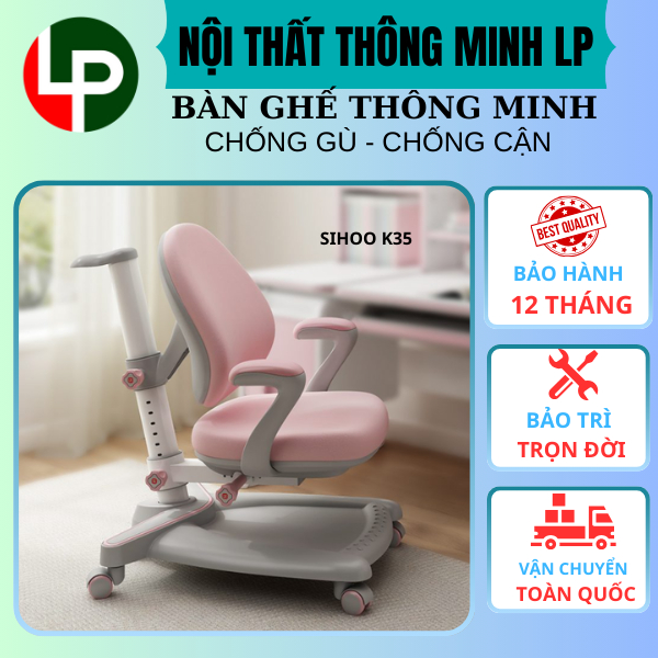 [CHÍNH HÃNG SIHOO] Ghế Chống Gù K35_bàn ghế thông minh chống gù chống cận thế hệ mới nhất
