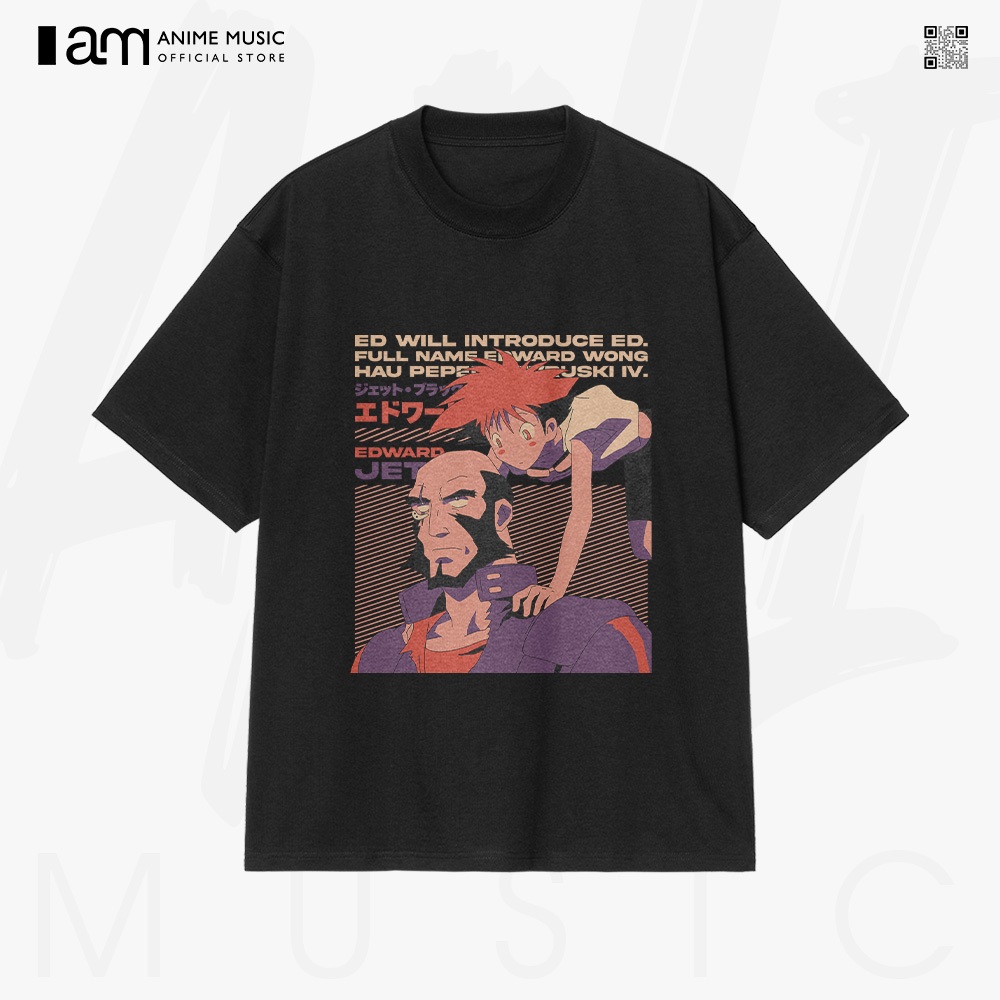 Áo thun Unisex Cowboy Bebop Ed Jet Retro Art Oversized 100% Cotton ngắn tay