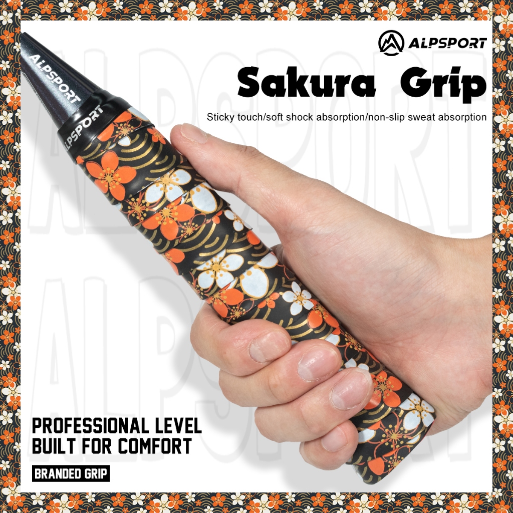 ALPSPORT SAKURA PRO Grip Tape Chống Trượt Hút Mồ Hôi Cho Vợt Pickleball & Cầu Lông Chính Hãng Giao h