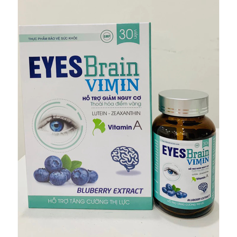 Bổ mắt Eyes Brain Vimin tăng cường thị lực, giảm nguy cơ thoái hóa điểm vàng và đục thủy tinh thể ( 