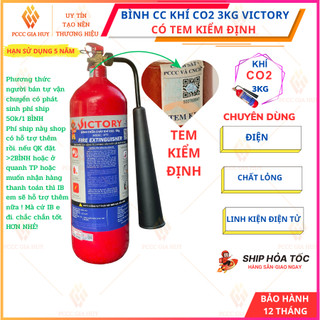 {CÓ KIỂM ĐỊNH}Bình chữa cháy khí CO2 3kg-MT3 có tem kiểm định-chuyên đám cháy điện ,hiệu quả cao