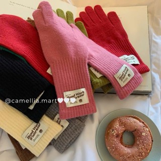  Găng tay len Hand Work vintage dáng dài Hàn Quốc BST màu trẻ trung bao tay len mùa đông cao cấp 