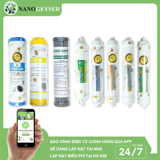  Bộ 8 lõi lọc nước dùng cho máy lọc nước công nghệ NANO Nano Geyser Eco Ecotar TK,... 