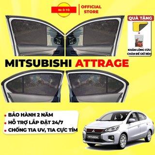 Rèm Che Nắng Xe MITSUBISHI ATTRAGE Loại 1 MR Ô.TÔ Chống Tia UV, Tia Cực Tím  Bảo Hành 2 Năm [ Tặng Khăn Lông Cừu ]
