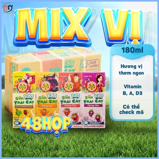 Sữa Kun Hộp 180ml – Vị Cam, Nho, Dâu, Trái Cây – Thức Uống Dinh Dưỡng