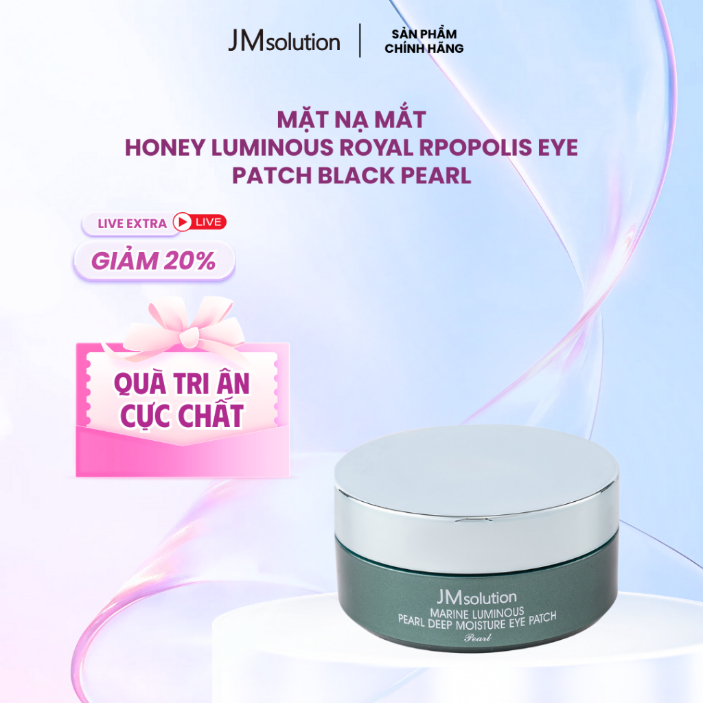Mặt nạ mắt JMSolution Chiết Xuất Ngọc Trai, Đàn Hồi Tự Nhiên (90g/72/1 Thùng) - JMSolution