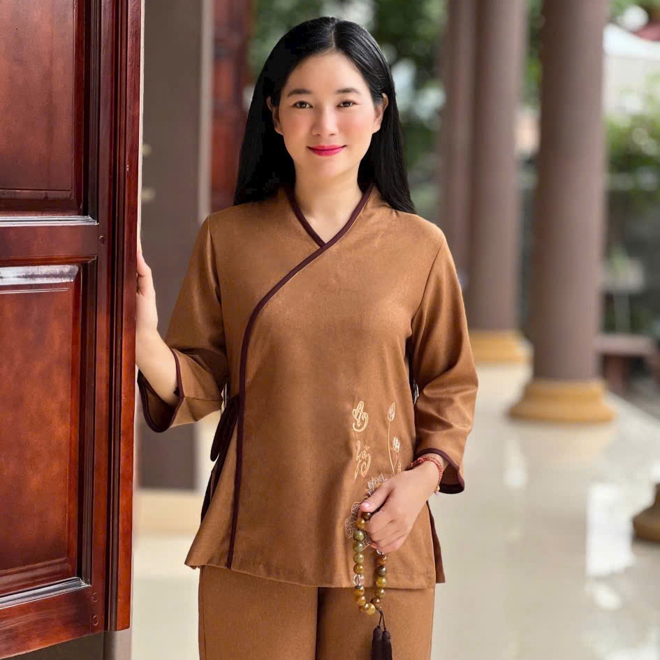NHẬT NƠ AN YÊN LINEN Trang phục truyền thống, Quần Áo Phật Tử, đồ lam Đi Chùa, đồ bộ mặc nhà mẫu nữ 