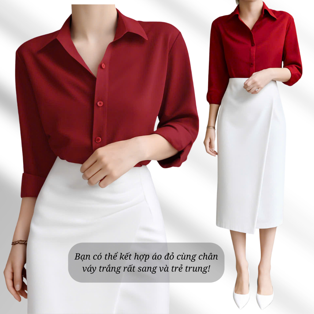 Áo sơ mi lụa cao cấp Oxatyl M12 tay dài chất vải lụa mềm mại cổ đức phong cách thời trang công sở | BigBuy360 - bigbuy360.vn