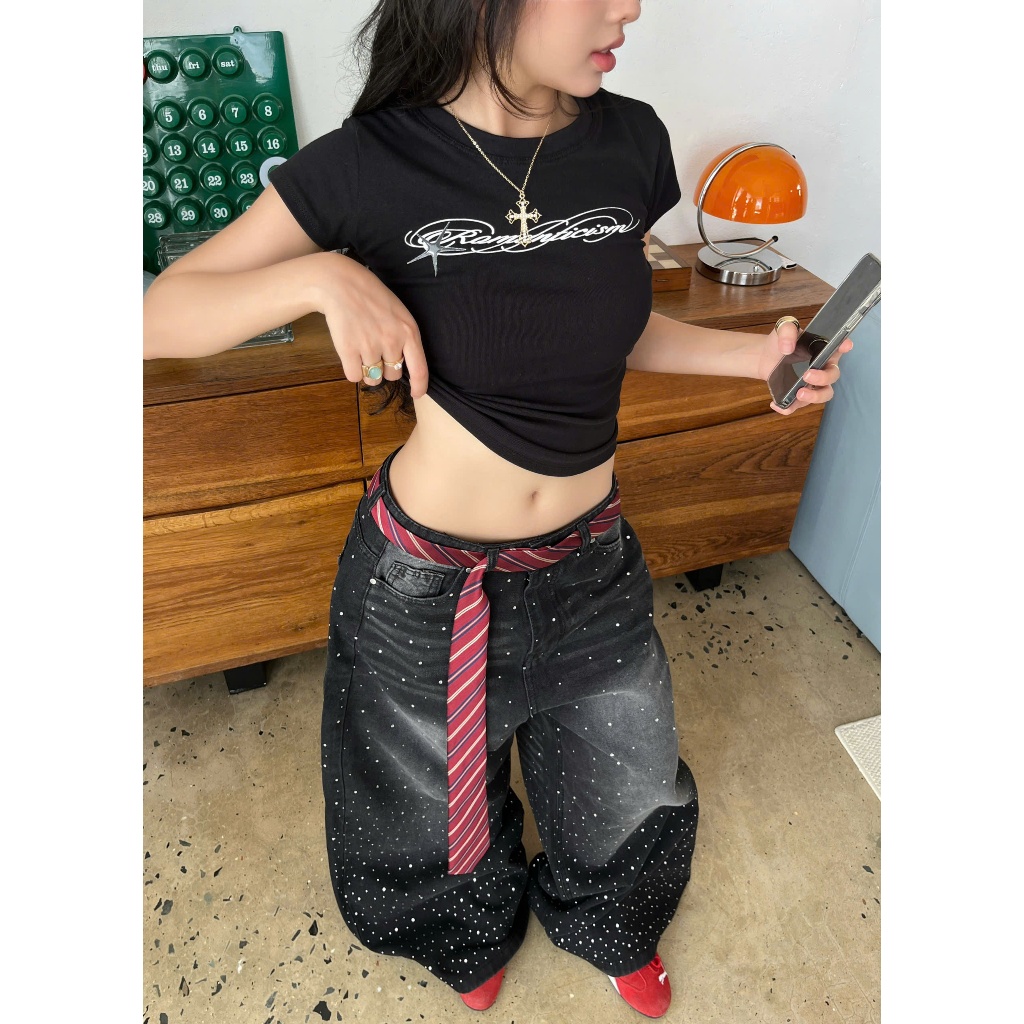 Áo thun babytee in chữ co giãn RM - 𝐊𝐈𝐋𝐋 𝐒𝐘𝐒𝐓𝐄𝐌 | BigBuy360 - bigbuy360.vn