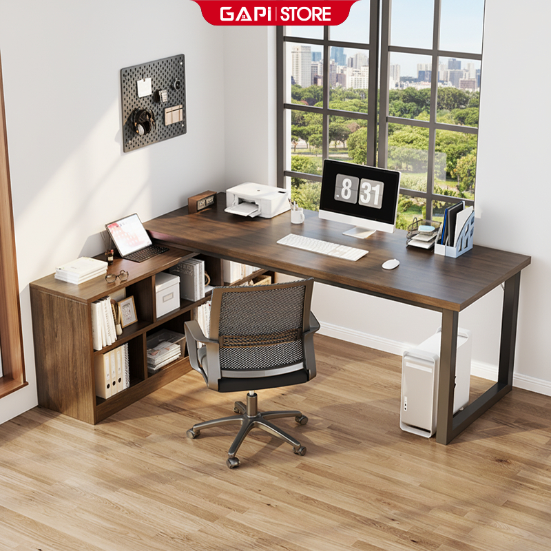Bàn làm việc kết hợp kệ sách tiện lợi  phong cách Gaming thương hiệu GAPI - GM131