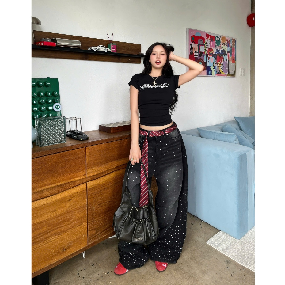 Áo thun babytee in chữ co giãn RM - 𝐊𝐈𝐋𝐋 𝐒𝐘𝐒𝐓𝐄𝐌 | BigBuy360 - bigbuy360.vn