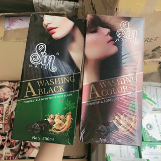  Dầu gội đầu phủ bạc nhân sâm Sin Hair Nhật Bản 500ml - Gội nhuộm tóc Nhật Bản 
