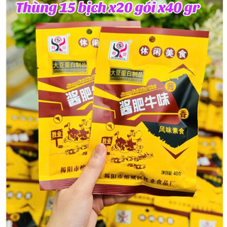 Bịch 20 Gói Bimbim Thịt Hổ Chay Vàng gói 40gr ăn vặt cực nghiền