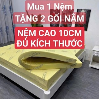  DÀY 10cm  ĐỦ KÍCH THƯỚC NỆM CAO SU NON AMERICAN  Ép tổng hợp  THÔNG THOÁNG ÊM ÁI TẶNG 2 GỐI NẰM HƠI 
