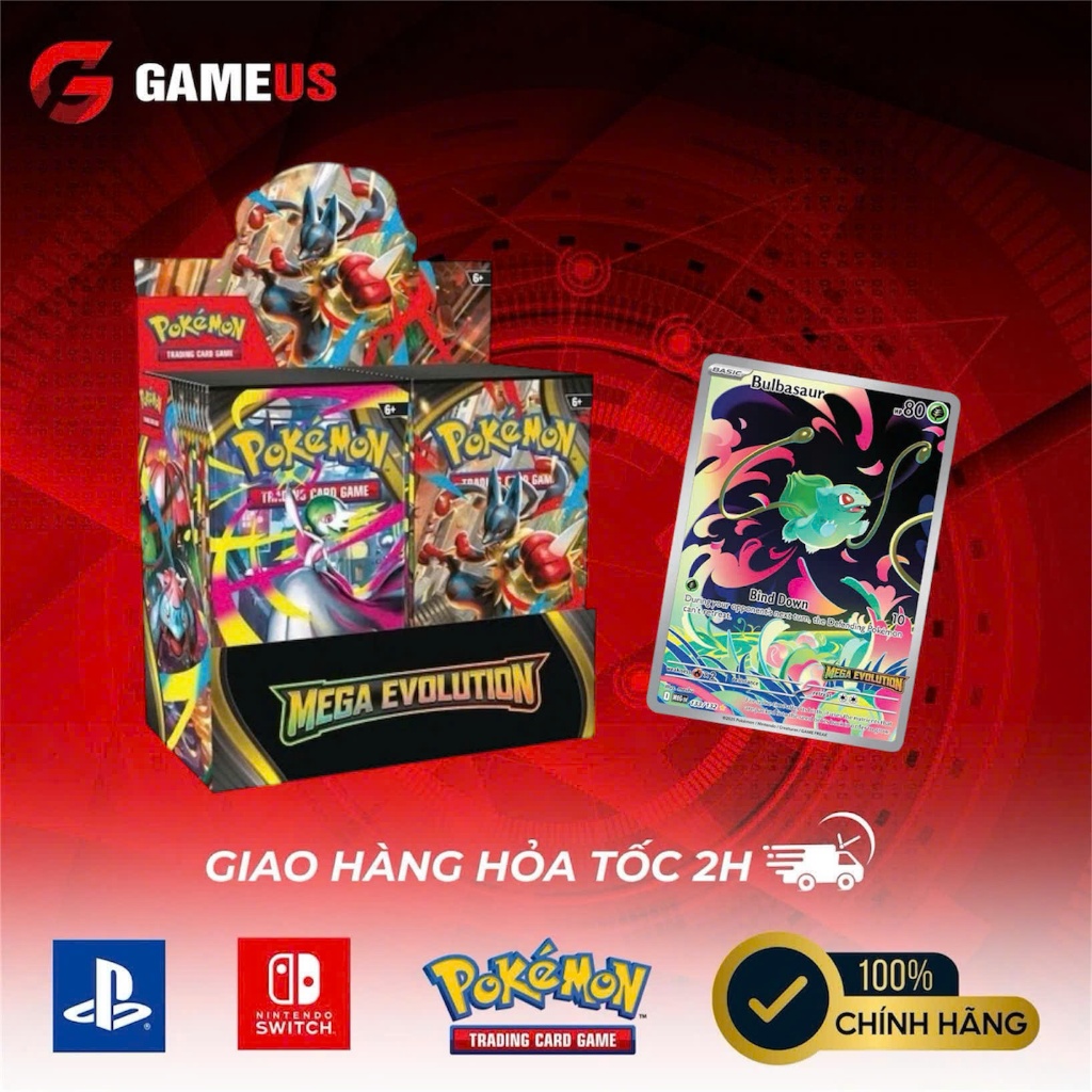   Chính Hãng  Pokemon TCG Booster Box Mega Evolution 1 Kèm Theo Thẻ Promo 