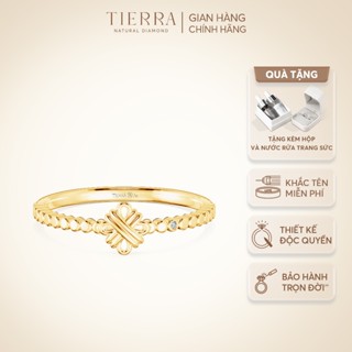 [CHAT TRƯỚC KHI ĐẶT] Nhẫn Thời Trang Tierra FNN5102 Vàng 14K/ 18K Tấm Kim Cương, Phụ Kiện Trang Sức Nữ