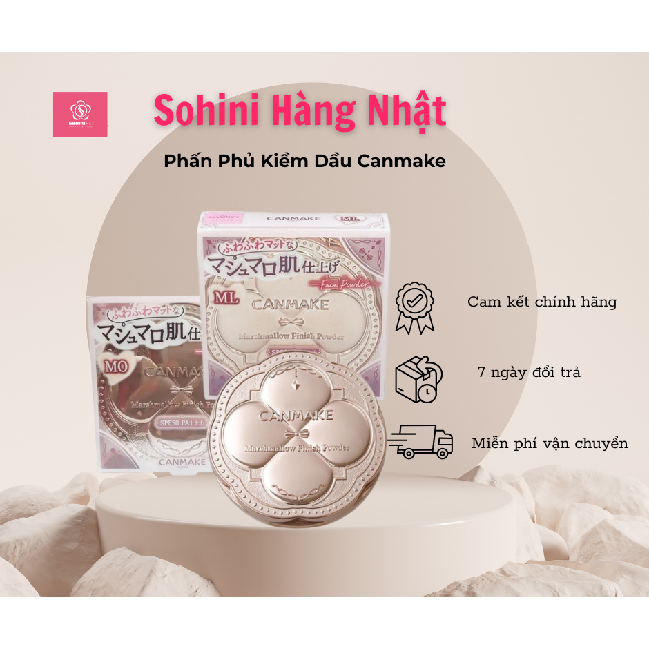 Phấn phủ Canmake kiềm dầu , siêu mịn Nội Địa Nhật
