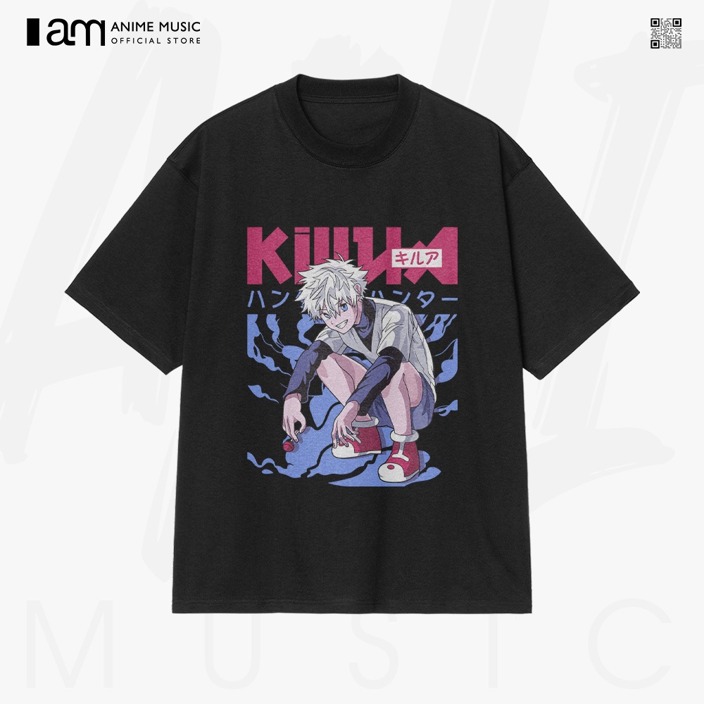 Áo thun Unisex HxH HunterxHunter Killua Art Oversized 100% Cotton ngắn tay