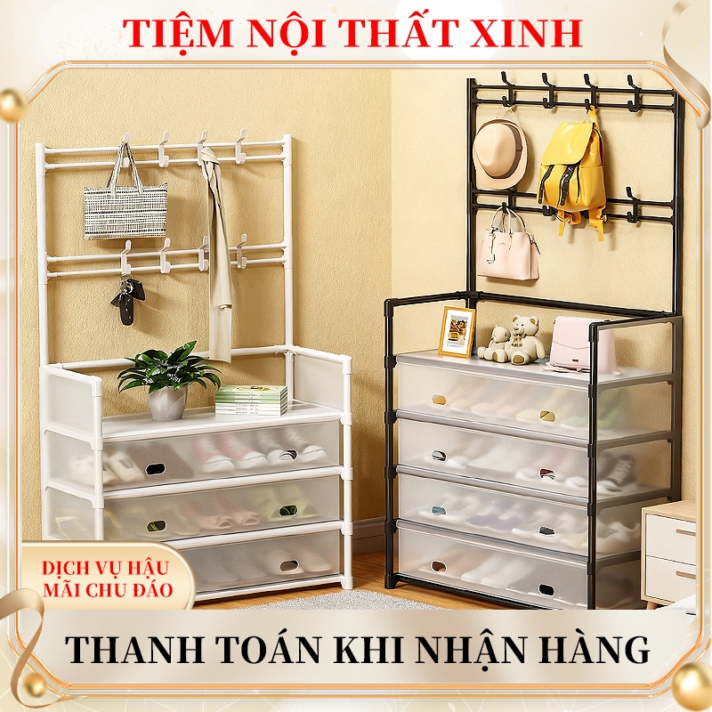 kệ giày thông minh kệ giày dép kệ giày dép đa năng Kệ Để Giày Dép Có Màng Chống Bụi 5 Tầng giày đa n