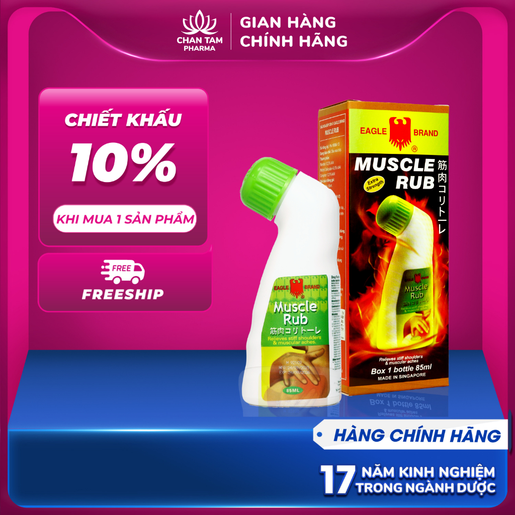[Chính Hãng Singapore] Dầu Nóng Xoa Bóp Dạng Lăn Eagle Brand 85ml