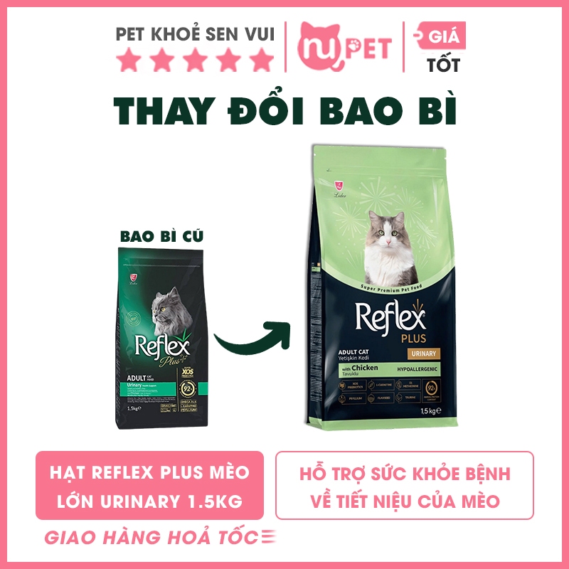 Thức ăn hạt Reflex Plus Urinary cho mèo trưởng thành 1kg