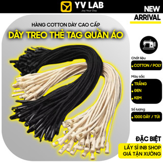 Dây Cotton Treo Thẻ Tag Cao Cấp - Màu Trắng / Kem / Đen - Chất Liệu Cotton / Polly - Hàng Sẵn Kho