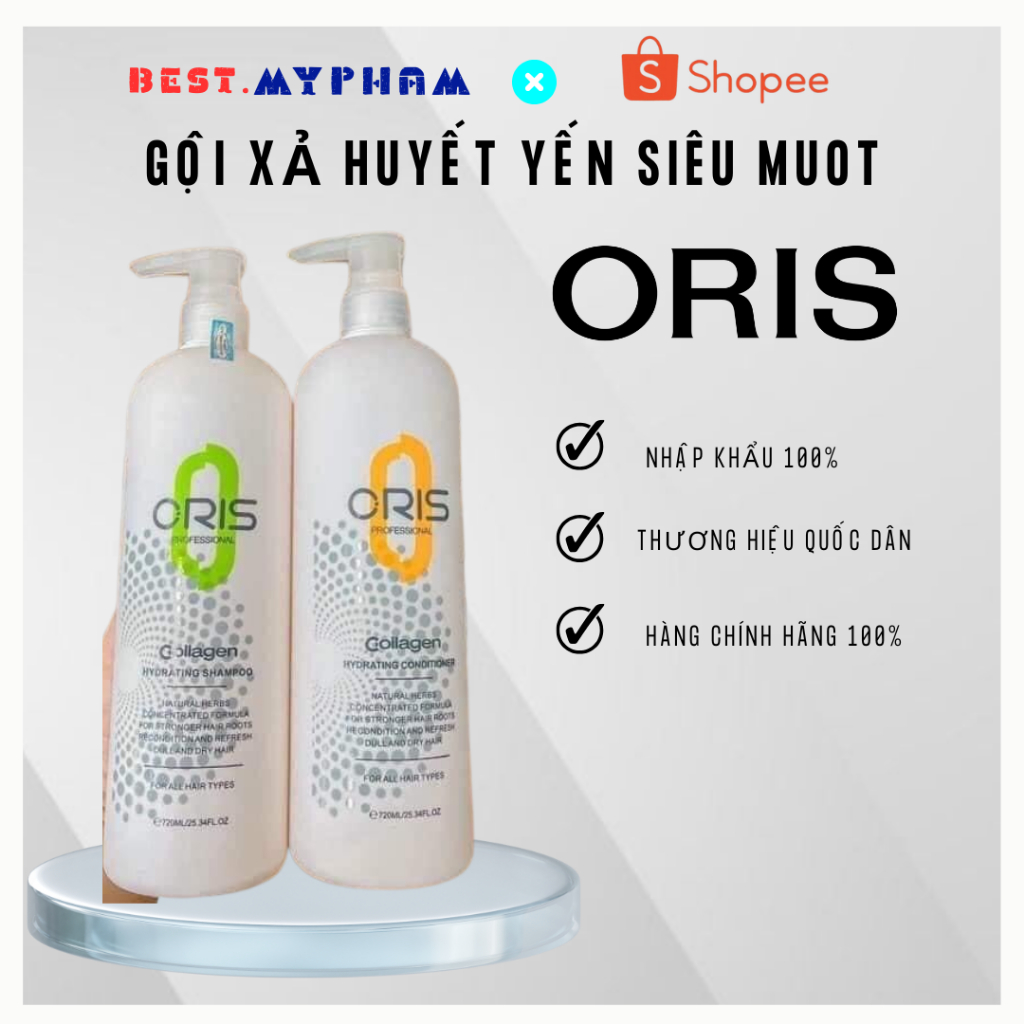 Dầu Gội Oris 720ml Huyết Yến Chống Rụng Và Kích Mọc Tóc Siêu Mềm Mượt Tức Thì Lưu Hương Bestmypham