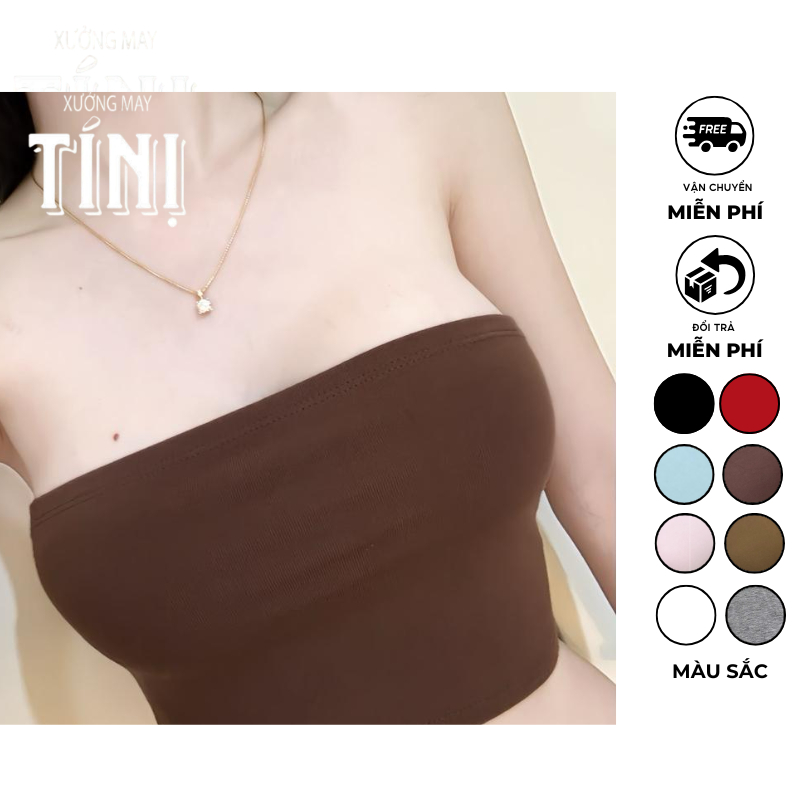 Xuongmaytini - Áo ống Áo Quây Vải thun Rip lụa Trung co dãn mềm mịn mát ( không mút - 1 lớp ) Áo_A1 | BigBuy360 - bigbuy360.vn