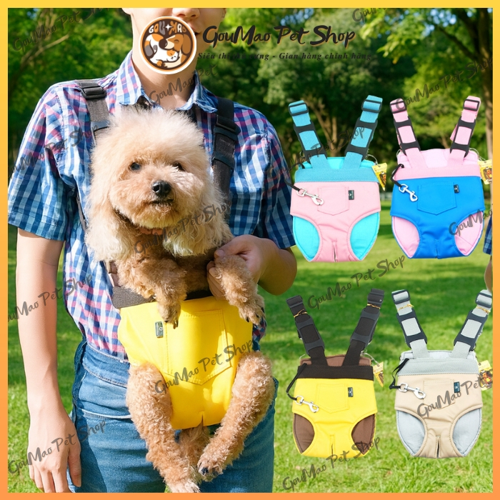 🐶 Địu chó mèo trước ngực balo thú cưng tiện lợi thoáng mát 🐾 mang đi dạo – GouMao Pet 89