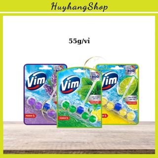 Viên treo bồn cầu VIM khử mùi nhà vệ sinh hương lavender, trà xanh và chanh vàng 55g | Huyhangshop