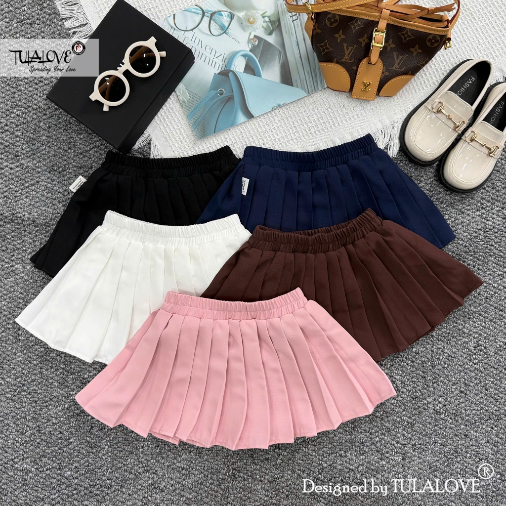 Chân Váy Bé Gái Dập Ly Sành Điệu Cho Bé Tulalove