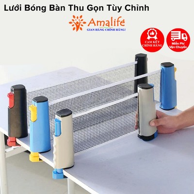 Cọc Lưới Bóng Bàn Rút Gọn Chất Liệu ABS Cao Cấp Chiều Dài Điều Chỉnh Tới 1,7m Chính Hãng Amalife