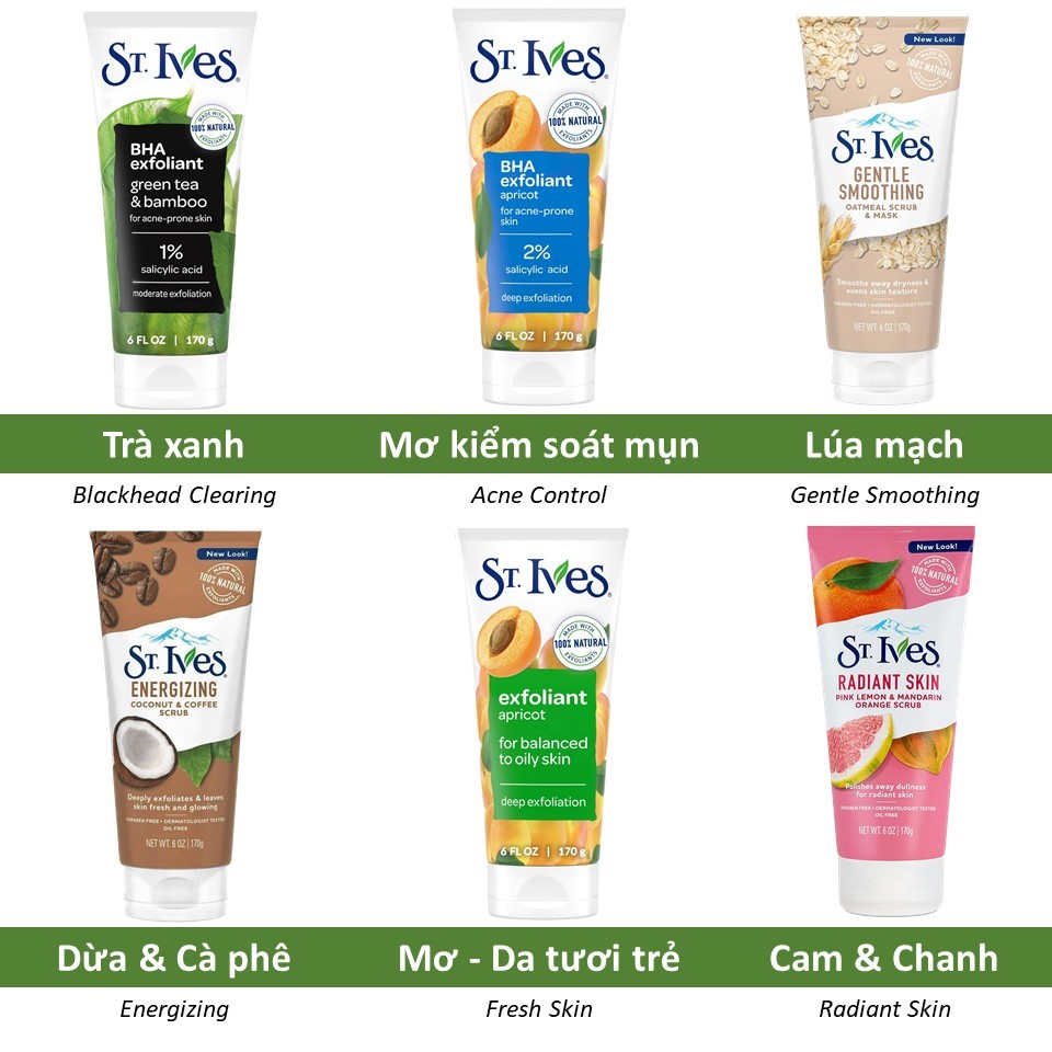 Sửa rữa mặt tẩy da chết St.Ives