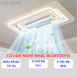   MẪU MỚI,KÈM LOA NGHE NHẠC  Quạt đèn trần ốp trần cho trần thạch cao la phong có điều khiển từ xa hiện đại 