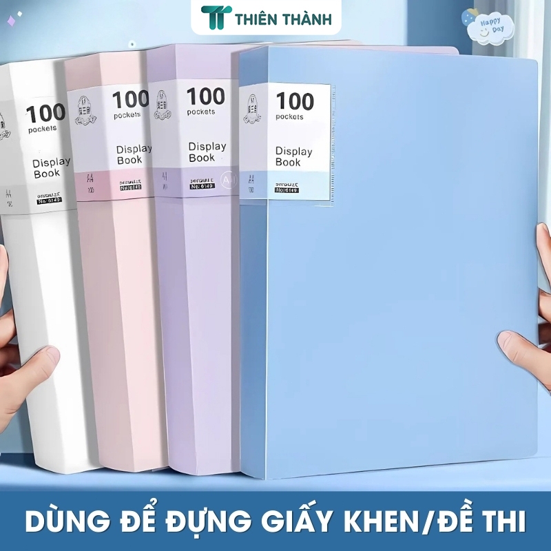 Tệp Đựng Tài Liệu A4 30 40 Lá Đa Năng  – File Lá Đựng Giấy Tờ Gọn Gàng Cho Học Tập & Văn Phòng
