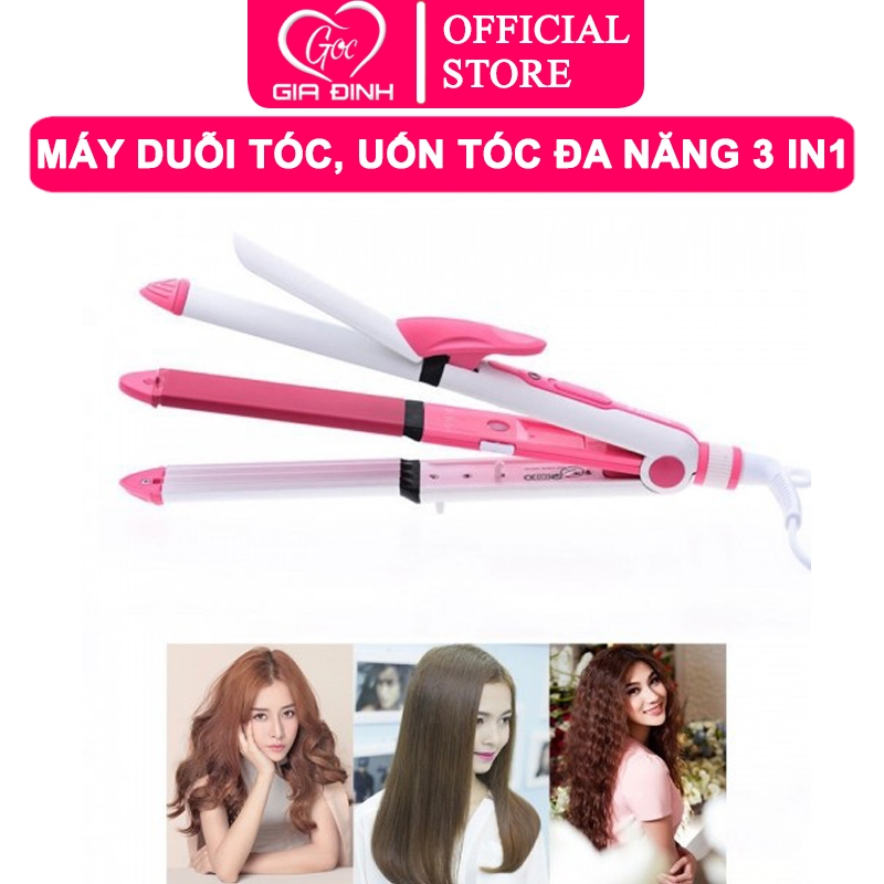 Máy duỗi tóc, uốn, tạo kiểu tóc đa năng 3 in1