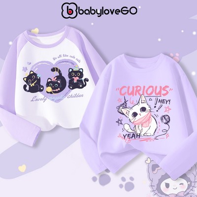 Áo thu đông dài tay cho bé gái BabyloveGO mẫu mới 2026 chất thun cotton mềm mịn thoáng mát cho bé 1-10 tuổi