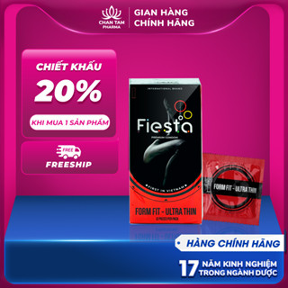 [Chính Hãng] Bao Cao Su Fiesta Form Fit Ultra Thin Hộp 12 Cái - Siêu Mỏng, Ôm Sát Từng Milimet