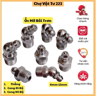 🎁 Vú mỡ M6 M8 M10 M12 - Thẳng/Cong 45/Cong 90