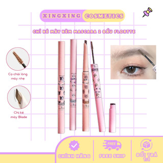   HỎA TỐC FLORTTE Chì Kẻ Mày Mascara Chân mày 2 Đầu FLORTTE Meow Chống Nước Lâu Trôi đa năng XINGXINGCOSMETICS 
