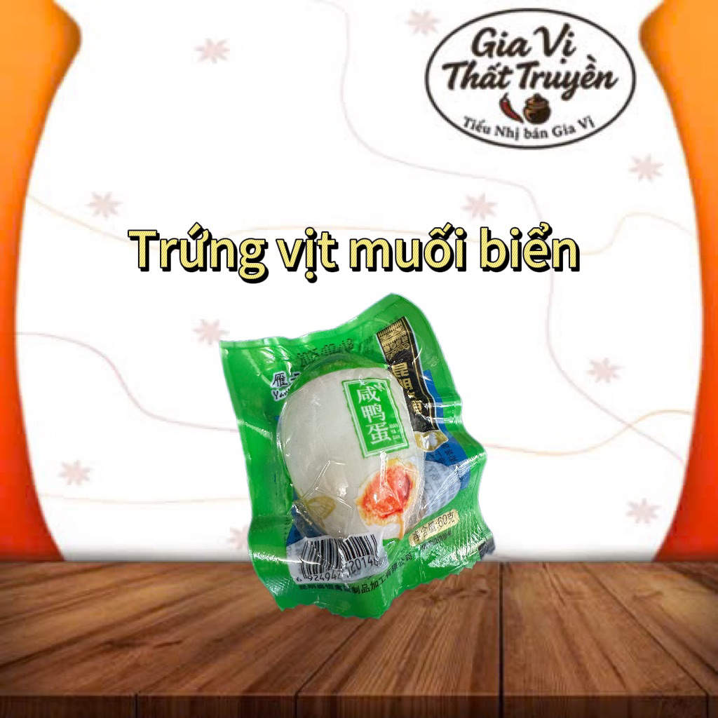 Trứng Vịt Muối Biển 60Gram - (COMBO 5trứng)